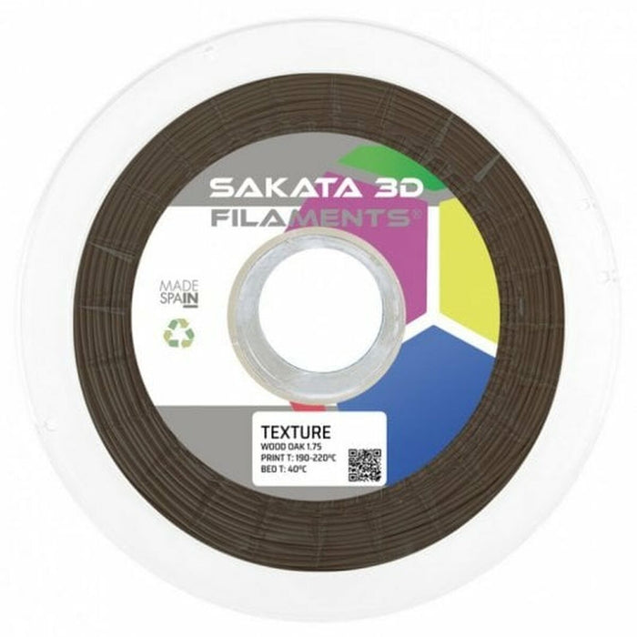Bobină de filament Sakata 3D 10417657 PLA TEXTURE Ø 1,75 mm Maro