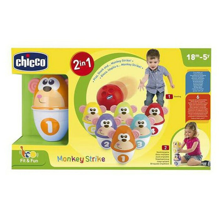 Joc de Popice Monkey Strike Chicco (7 pcs)