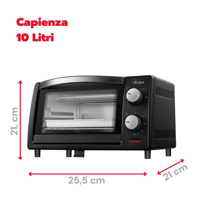 Cuptor cu Convecție Ardes AR6211B Negru 800 W 10 L