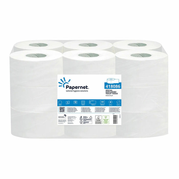 Hârtie Igienică Papernet Mini Jumbo 418086 (18 Unități) Dublu strat
