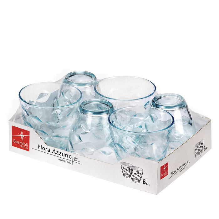 Set de pahare Bormioli Rocco 6 Unități Albastru Sticlă (260 ml)