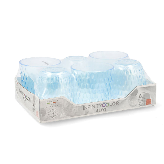 Set de pahare Bormioli Rocco Slot Cu descărcare Albastru 6 Unități Sticlă 290 ml