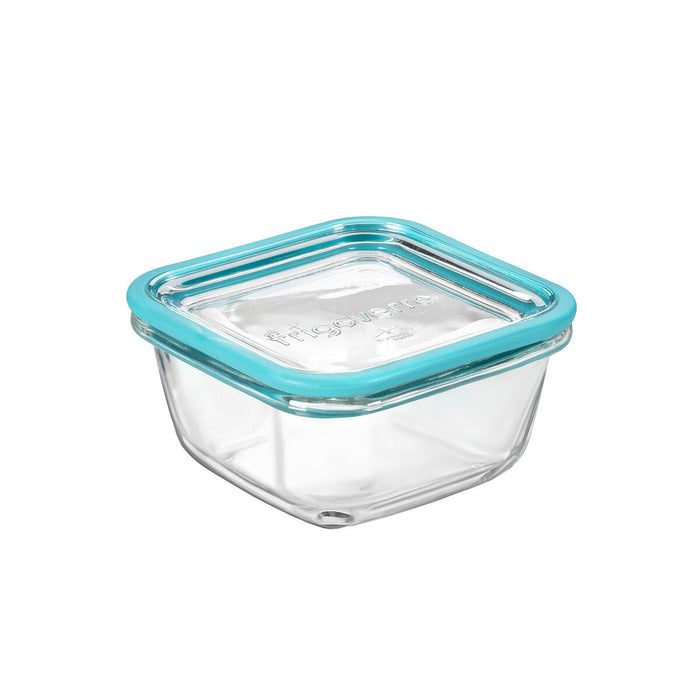 Cutie pătrată pentru prânz cu capac Bormioli Rocco Frigoverre Future Transparent Sticlă 420 ml (12 Unități)