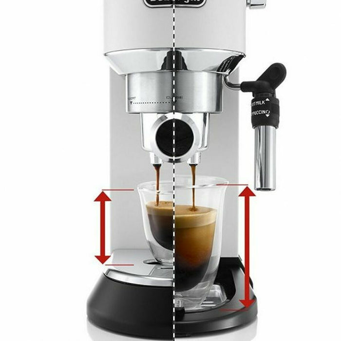 Cafetieră Express cu Braț DeLonghi EC 685.W 15 bar Alb Negru Argintiu 1300 W 1350 W 1 L 1,1 L