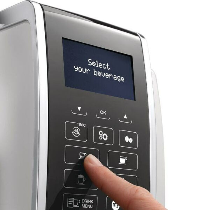 Aparat de cafea superautomat DeLonghi Dinamica ECAM350.55.W Alb Oțel 1450 W 15 bar 300 g 1,8 L
