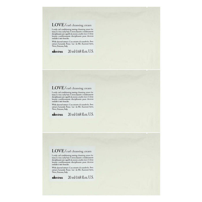 Set cremă de curățare pentru păr Davines LOVE Curl, pentru păr creț, 12 x 20 ml