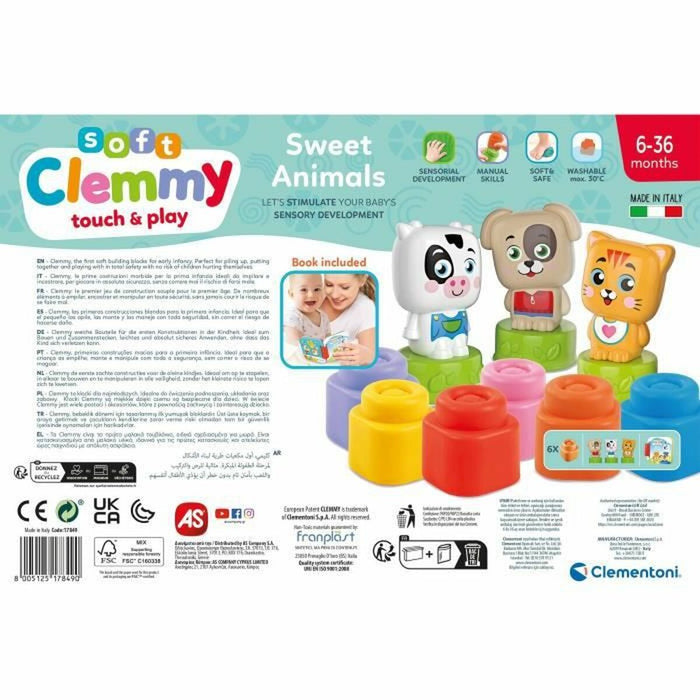 Set de Construcție Baby Born Cubes & animals Soft Clemmy (FR) 9 Piese Carte