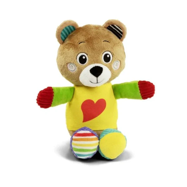 Ursuleț de pluș Clementoni Baby, Bob the Bear, cu inimă roșie