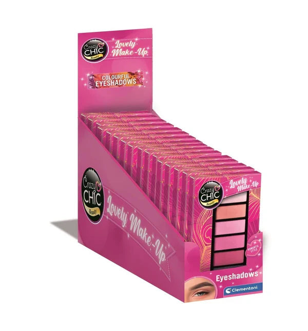Set de farduri de pleoape Clementoni Crazy Chic Lovely Make-Up, roz, 3 nuanțe