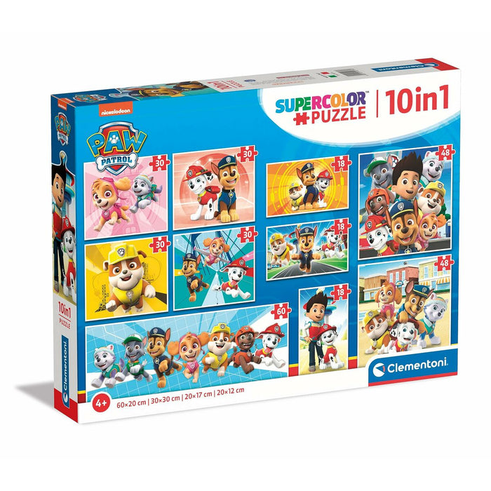 Set de 10 Puzzle-uri The Paw Patrol Clementoni Supercolor 330 Piese