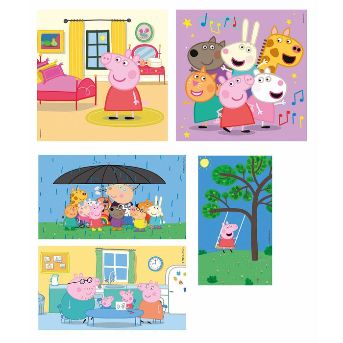 Set de 10 Puzzle-uri Peppa Pig Clementoni SuperColor 220 Piese