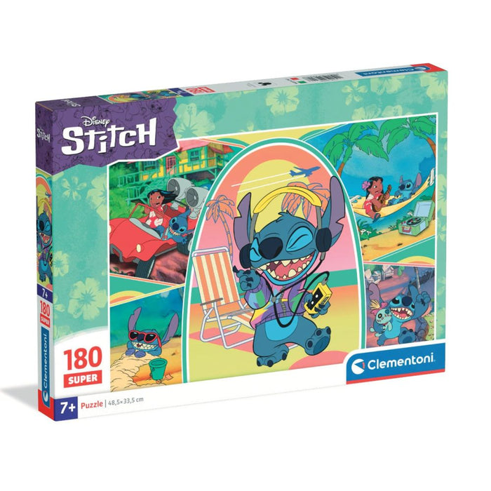 Puzzle Clementoni Disney Stitch, 180 piese, 7+ ani, 48,5 × 33,5 cm