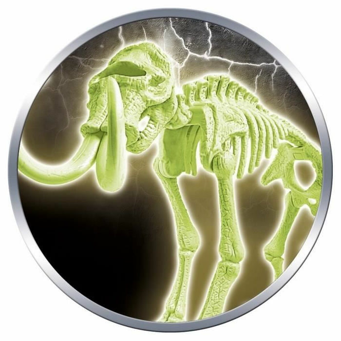 Joc de știință Clementoni Archéo Ludic Mammoth Fosforescent