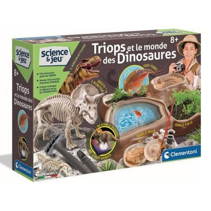 Joc de știință Clementoni Triops et le monde des dinosaures FR
