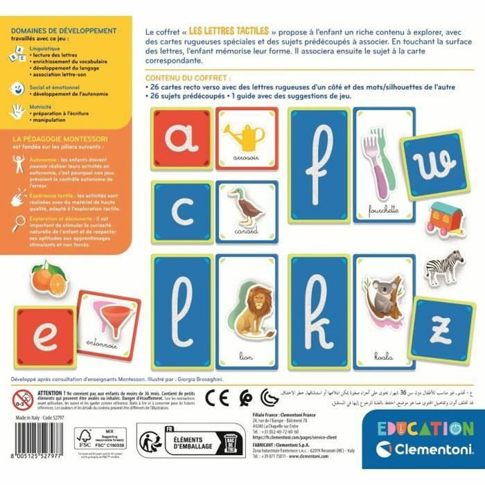 Joc Educativ Clementoni Les lettres tactiles (FR)