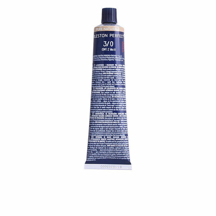 Colorare Permanentă Cremă Wella Koleston Perfect Me+ Pure Naturals Castaniu Închis Nº 3/0 60 ml