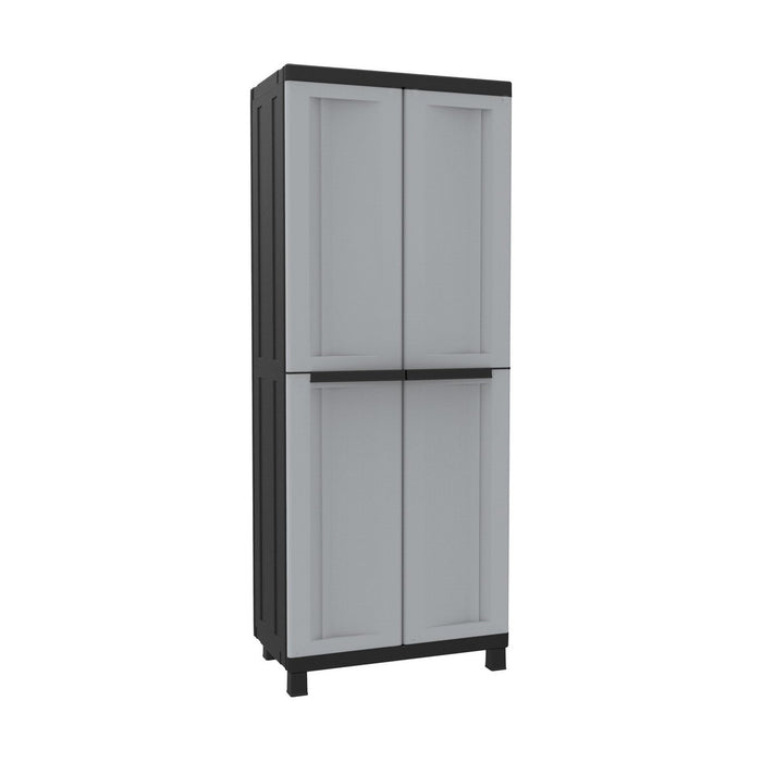 Dulap pentru haine Terry Negru/Gri Rășină Plastic 68 X 39 X 170 CM