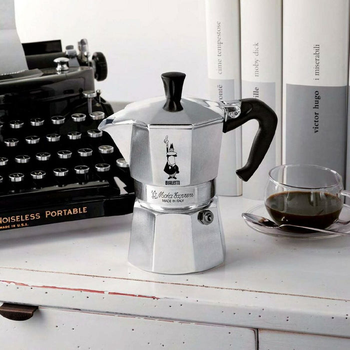 Cafetieră Italiană Bialetti Moka Express Argintiu Aluminiu Metal 60 ml 1 Ceașcă