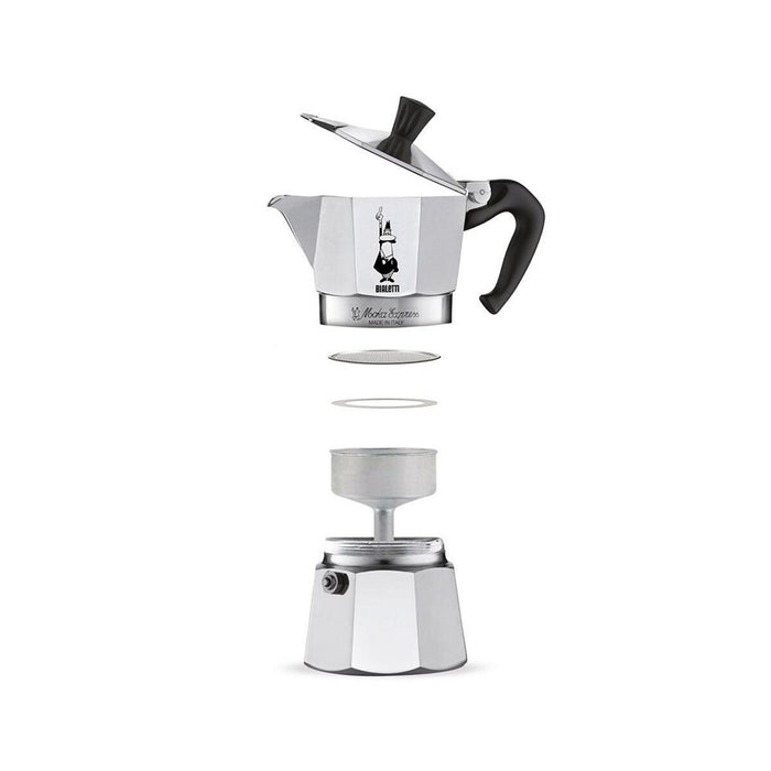 Cafetieră Italiană Bialetti Moka Express Argintiu Aluminiu Metal 60 ml 1 Ceașcă