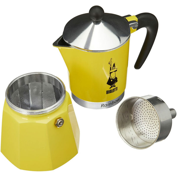 Cafetieră Italiană Bialetti Rainbow Galben Metal Aluminiu 300 ml 6 Cești