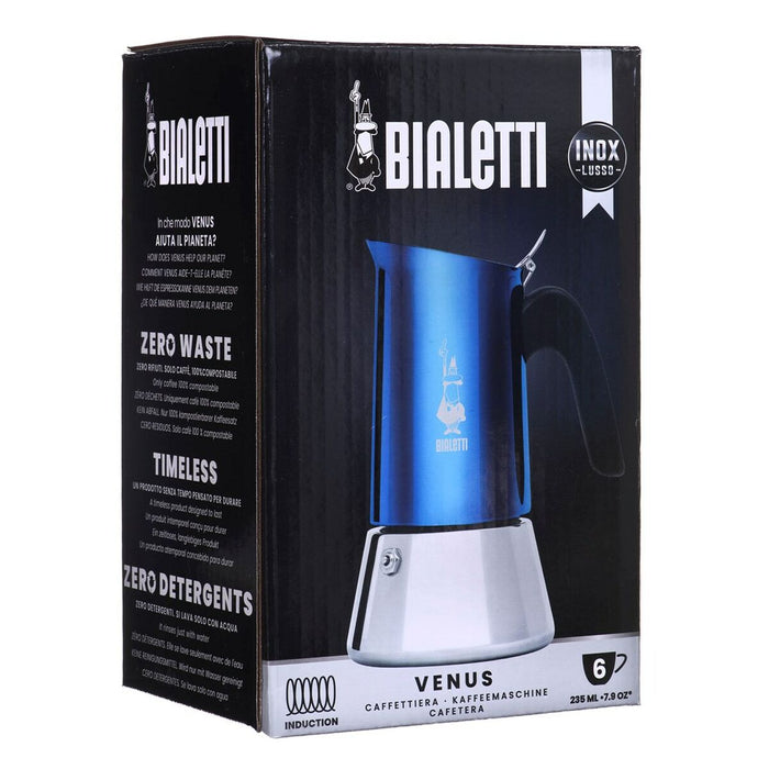 Cafetieră Italiană Bialetti New Venus 6 Cești Albastru Oțel inoxidabil 300 ml