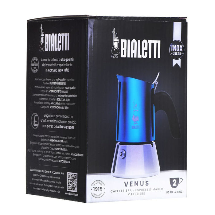Cafetieră Italiană Bialetti New Venus 2 Hrníčky Albastru Oțel inoxidabil 100 ml