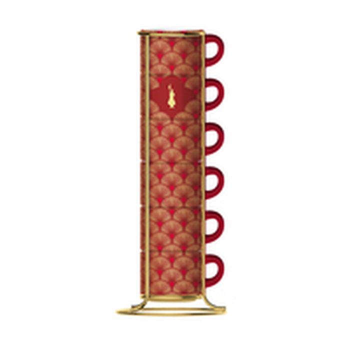 Set de 6 Căni de Cafea Bialetti Deco Glamour Roșu
