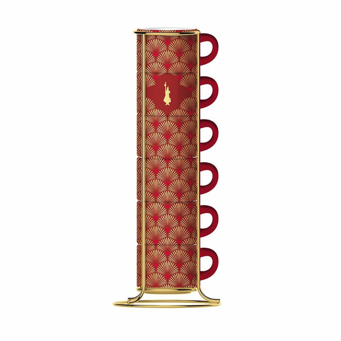 Set de 6 Căni de Cafea Bialetti Deco Glamour Roșu