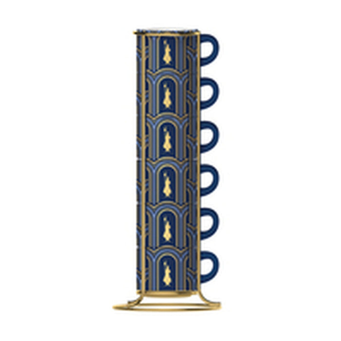 Set de 6 Căni de Cafea Bialetti Deco Glamour Albastru
