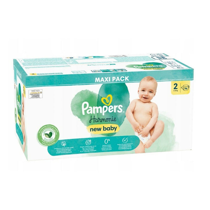 Scutece de unică folosință Pampers Harmonie 4-8 kg 2 (96 Unități)