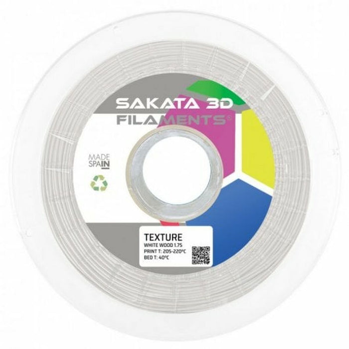 Bobină de filament Sakata 3D 10417654 Alb Ø 1,75 mm