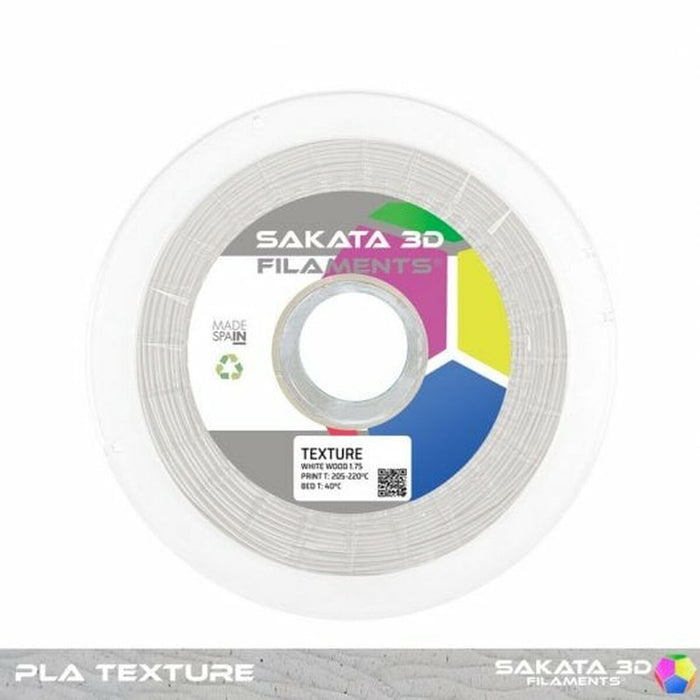Bobină de filament Sakata 3D 10417654 Alb Ø 1,75 mm