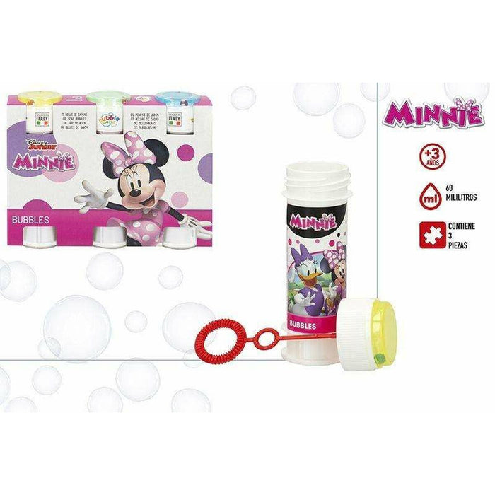 Set de sticluțe de făcut baloane de săpun Minnie Mouse 3 Piese 60 ml