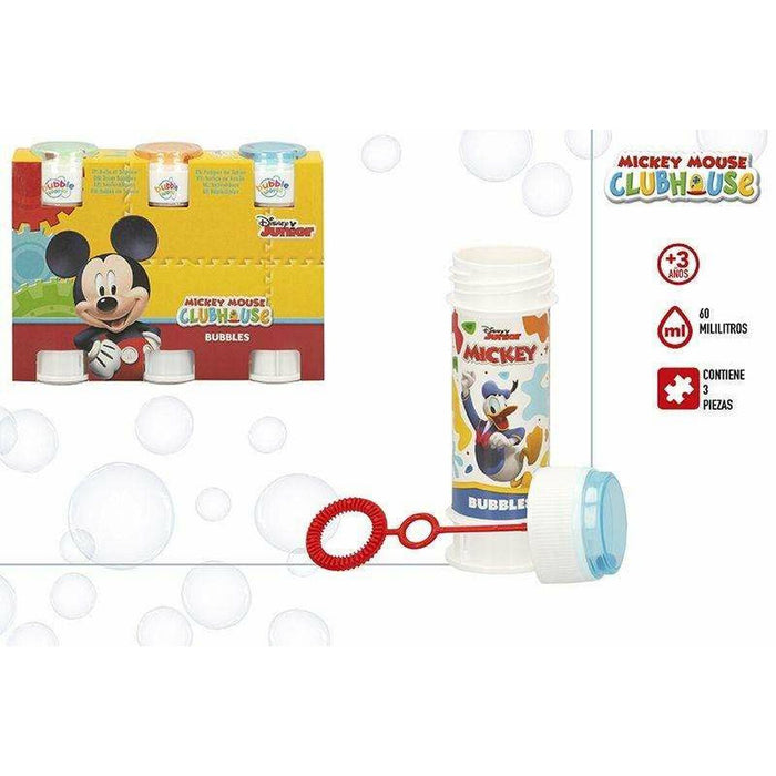 Set de sticluțe de făcut baloane de săpun Mickey Mouse 3 Piese 60 ml