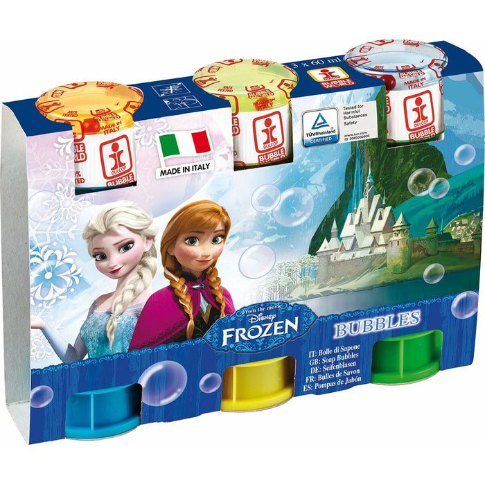 Set de sticluțe de făcut baloane de săpun Frozen 3 Piese 60 ml