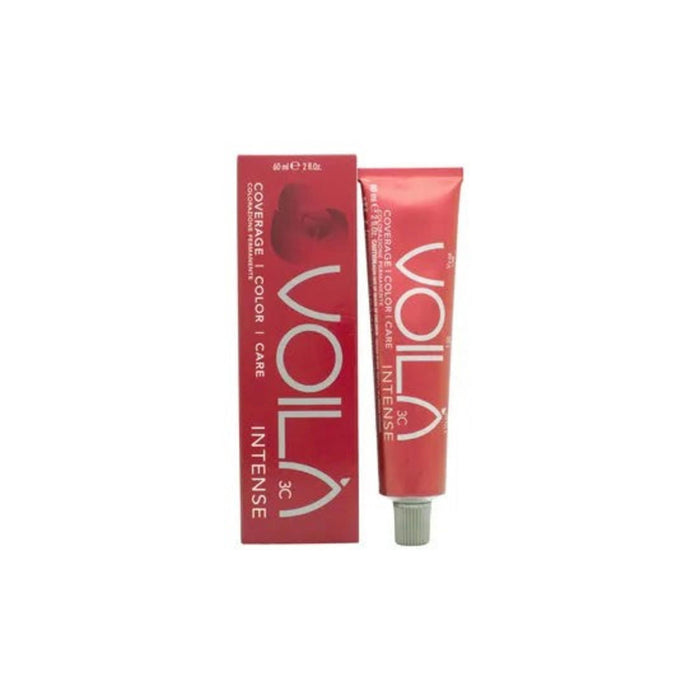 Vopsea permanentă de păr Intercosmo Voila 3C Intense, nuanța 4.62 Medium Burgundy Brown, 60 ml