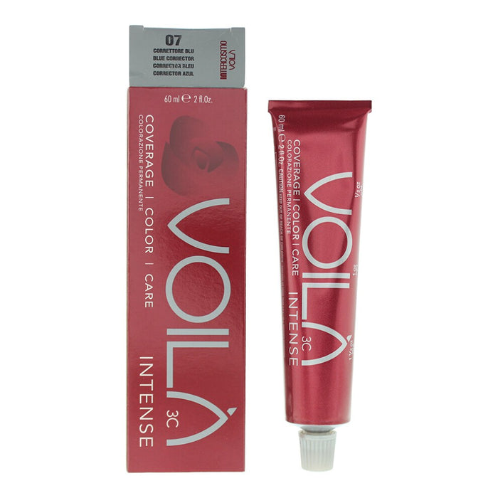 Vopsea permanentă de păr Intercosmo Voila 3C Intense, nuanța 07N Blue Corrector, 60 ml