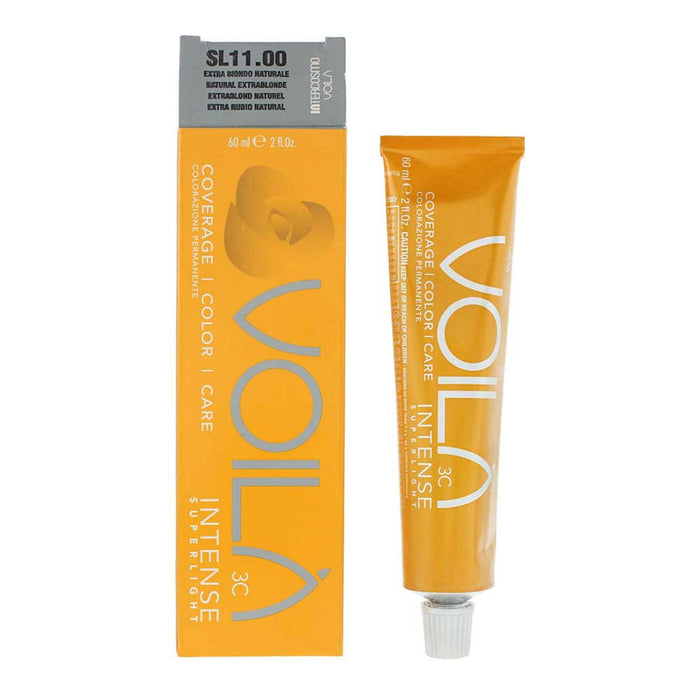 Vopsea permanentă de păr Intercosmo Voila 3C Intense Superlight, nuanța SL11.00 Natural Extra Blonde, 60 ml