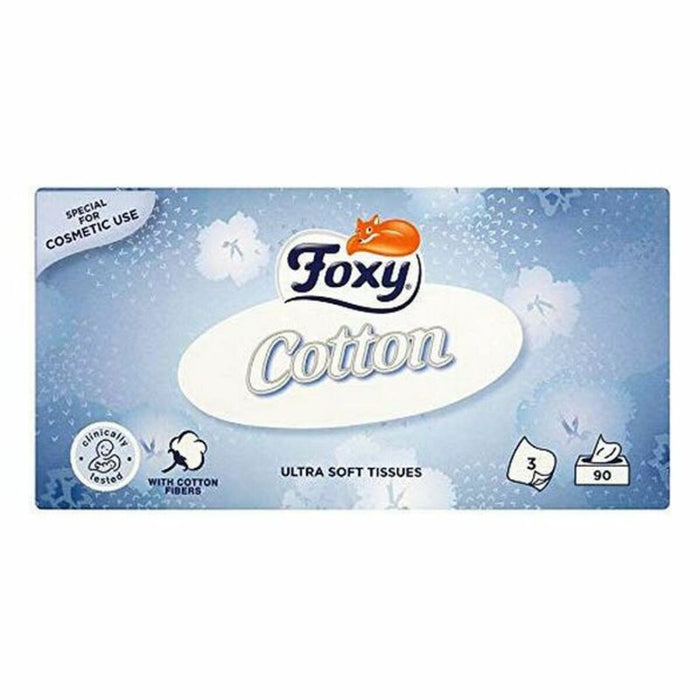 Șervețele de Hârtie Facial Cotton Foxy (90 Unități)