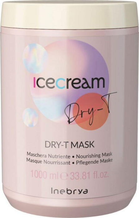 Mască de păr Inebrya Ice Cream Dry-T, hidratantă și hrănitoare, 1000 ml