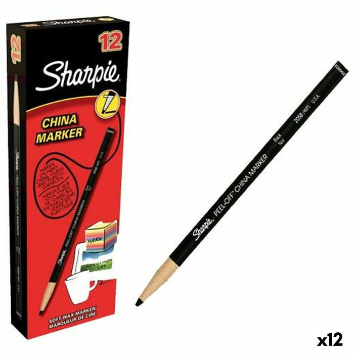 Marker Sharpie China Permanent Negru 12 Piese (12 Unități) (1 Unități)