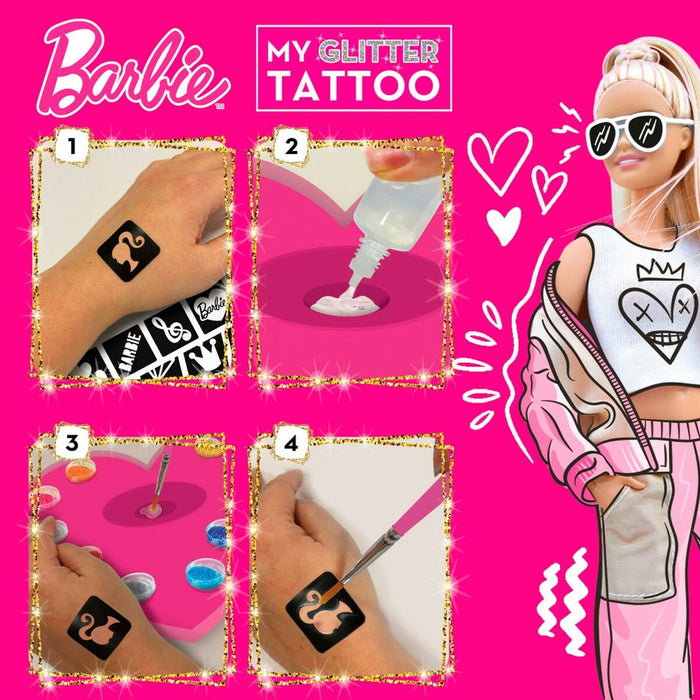 Tatuaje Temporare Barbie My Glitter Tattoo Purpurină 20 Piese