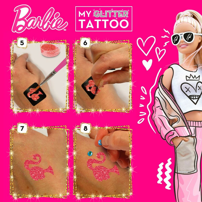 Tatuaje Temporare Barbie My Glitter Tattoo Purpurină 20 Piese