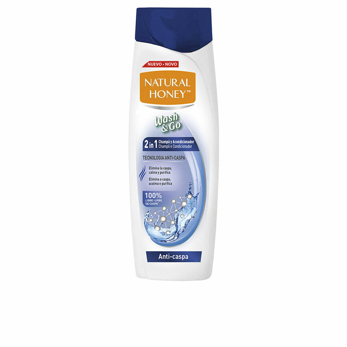 Șampon + Balsam Natural Honey Wash & Go Nuo pleiskanų 330 ml