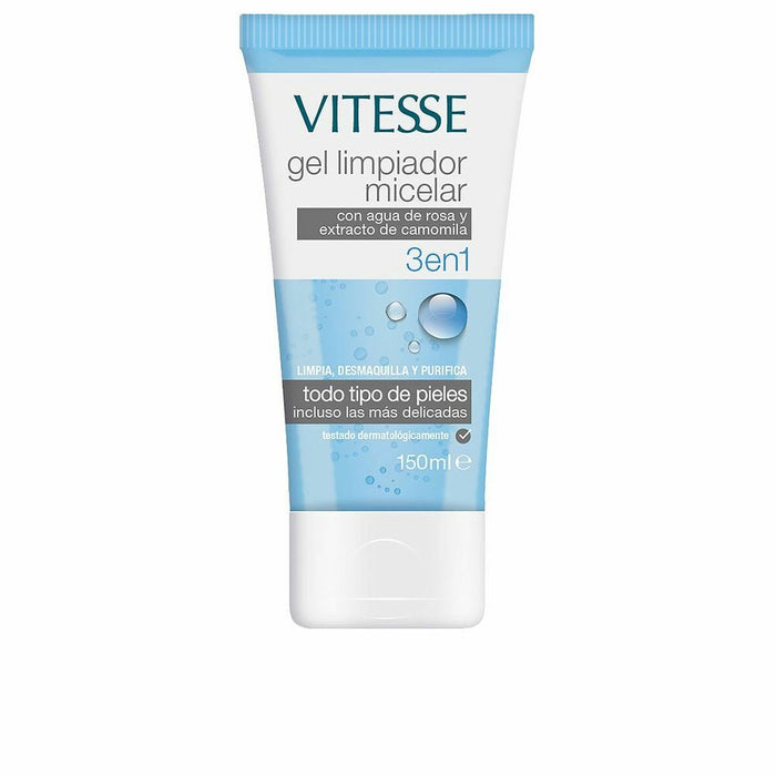 Gel de Curățare pentru Față Vitesse 3 în 1 Mușețel Apă de trandafiri (150 ml)
