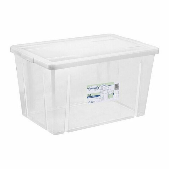 Cutie de depozitare cu capac Tontarelli Linea box 54 L 59 x 39 x 33 cm (6 Unități)