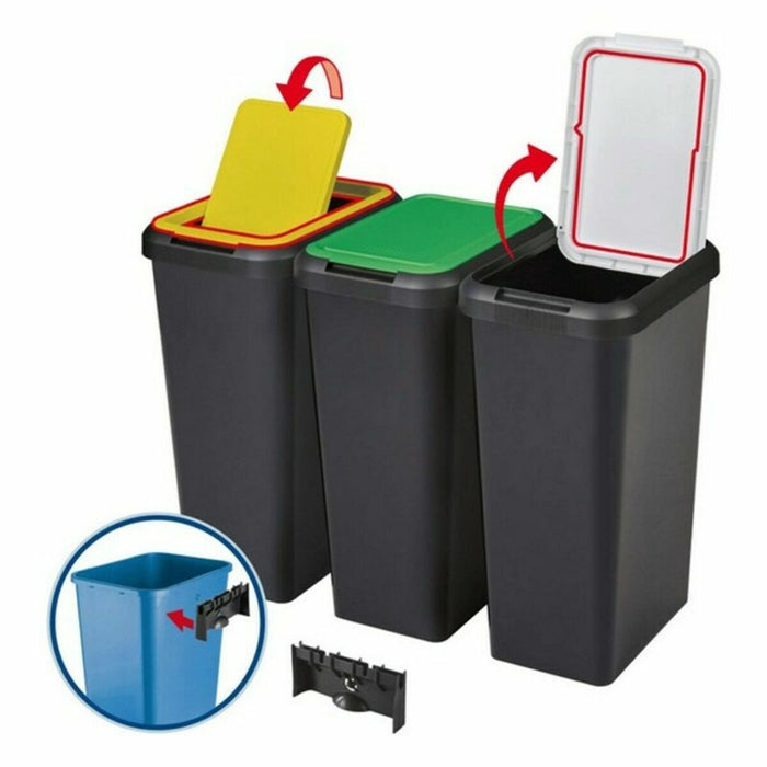 Găleată de gunoi pentru reciclare Tontarelli 45 L Plastic (29,2 x 39,2 x 59,6 cm)