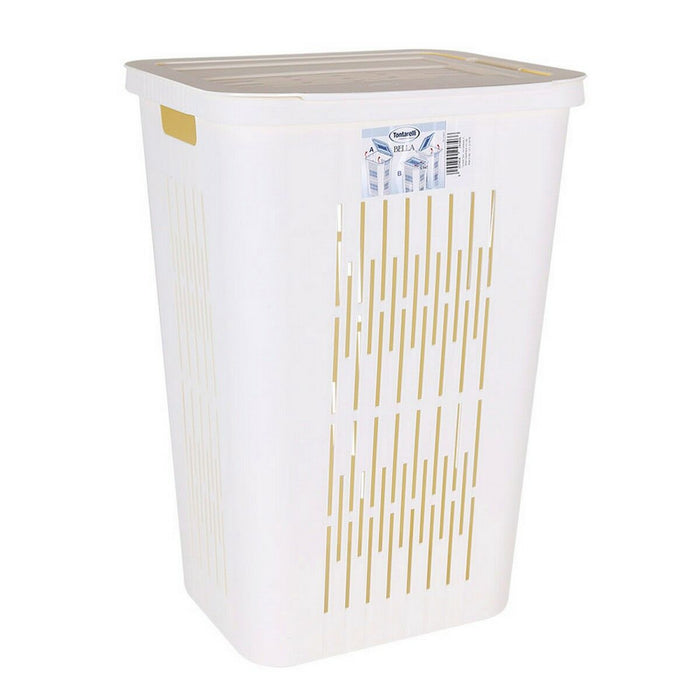 Coș pentru rufe murdare Inde Bella Alb 60 L 40,5 x 33 x 59 cm (5 Unități)