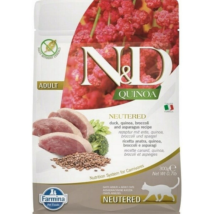 Mâncare pentru pisici Farmina N&D Quinoa Adult Rață Brocoli 300 g