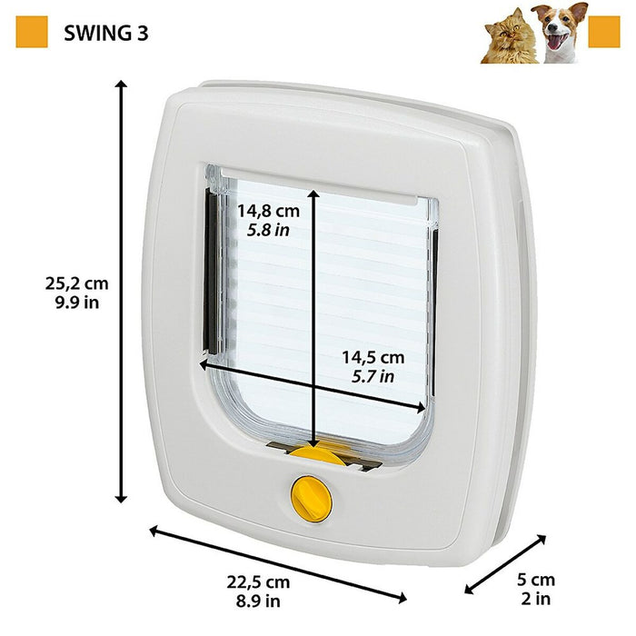 Ușiță pentru pisică Ferplast Swing 3 Maro Bronz Plastic